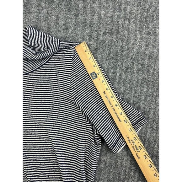 Anthropologie Anthro MOTH Margate Sweater Women's L Blue White Striped Pockets - Picture 5 of 7